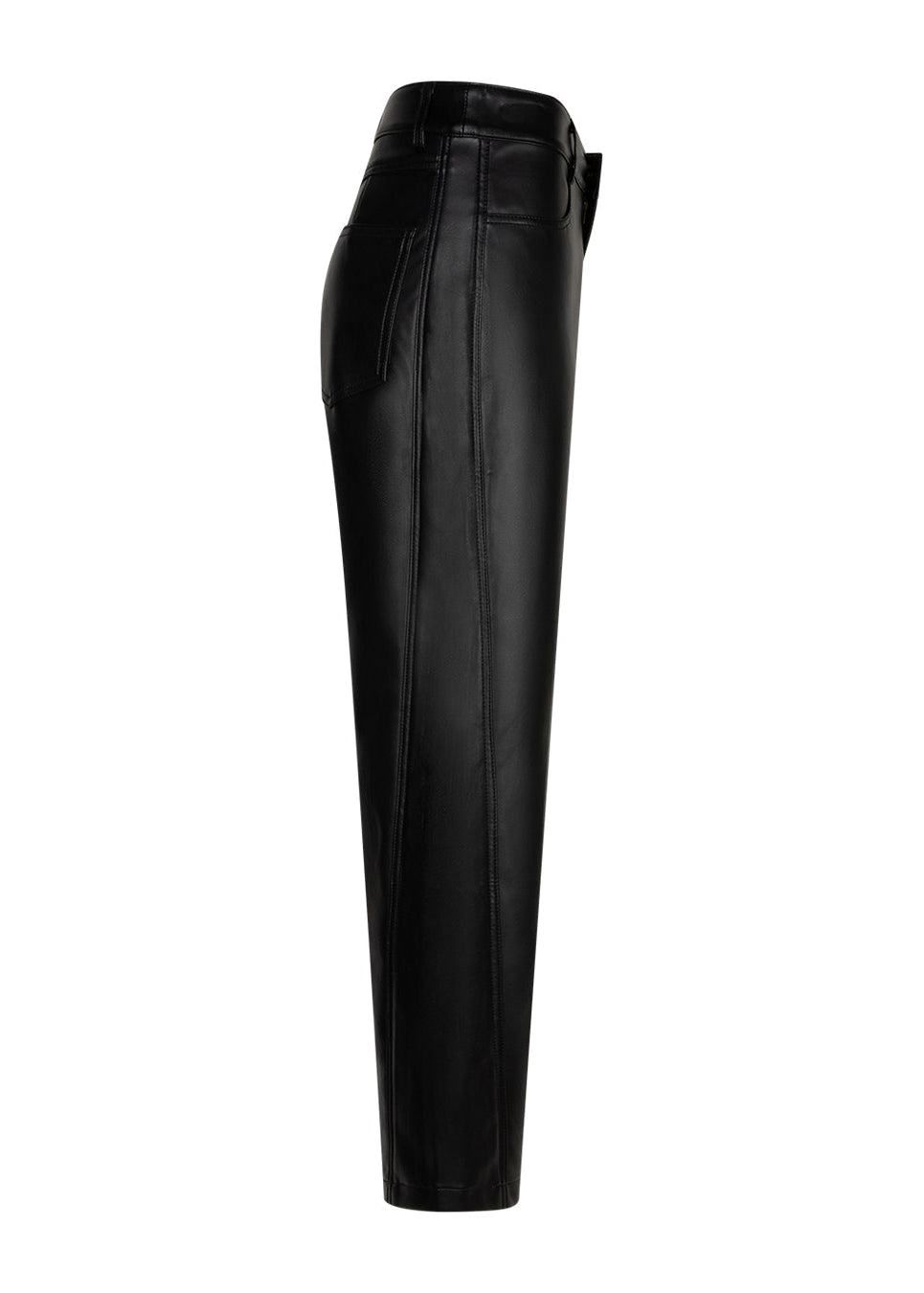 Black maternity pants with pockets on a white background